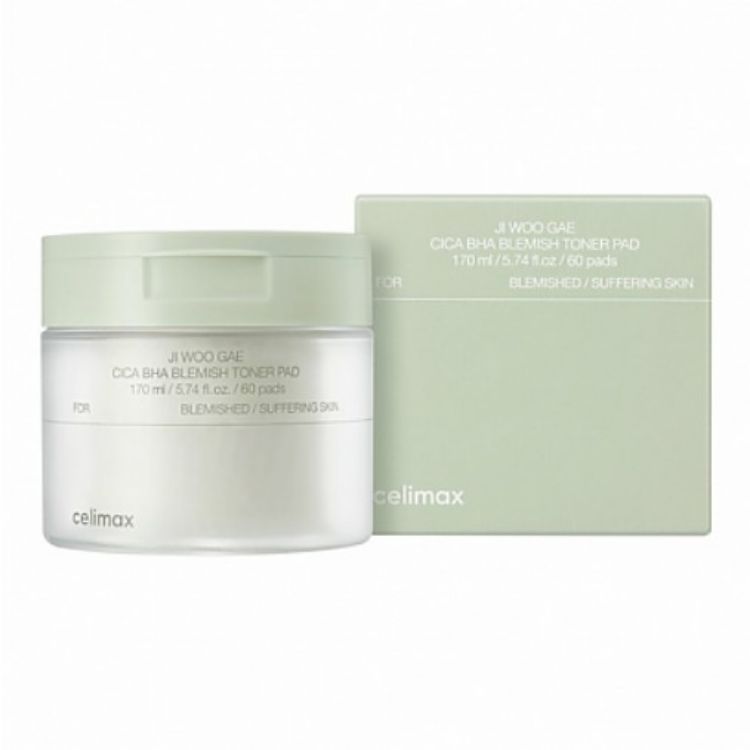 Picture of CELIMAX Ji Woo Gae Cica BHA Blemish Toner Pad (60pads)