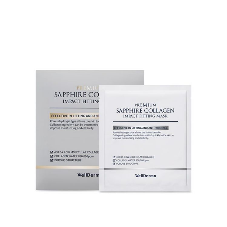 Picture of WellDerma Premium Sapphire Collagen impact fitting mask 4ea