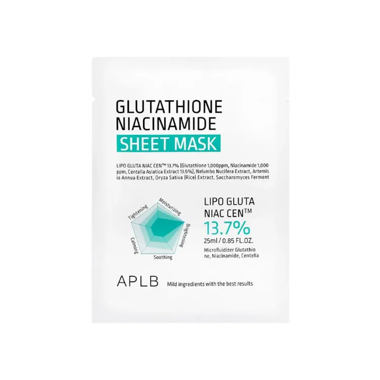 صورة APLB GLUTATHIONE NIACINAMIDE SHEET MASK