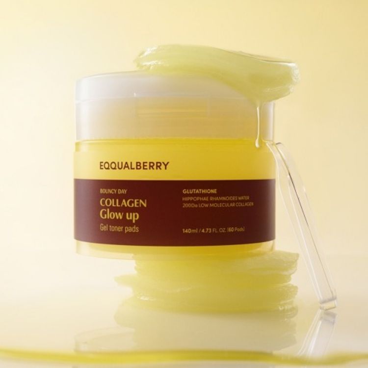Picture of EQQUALBERRY COLLAGEN GLOW UP GEL TONER PADS 140ml (60 Pads)