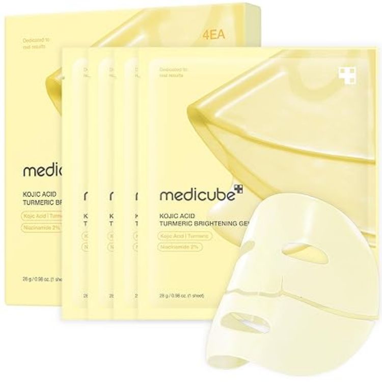 Picture of MEDICUBE KOJIC ACID TURMERIC BRIGHTENING GEL MASK (4PCS)