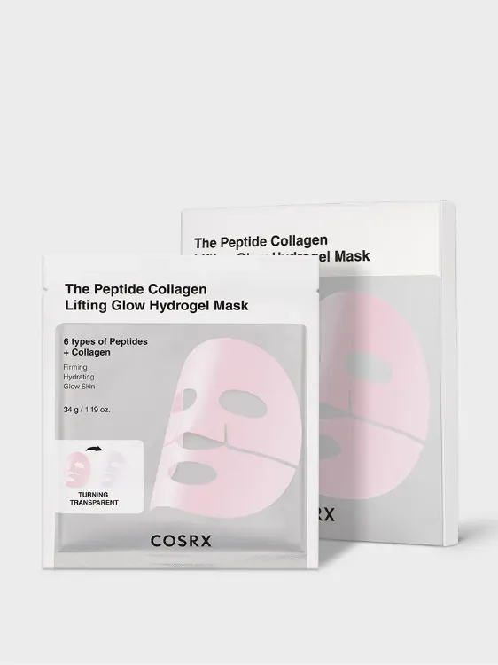 Picture of COSRX The Peptide Collagen Lifting Glow Hydrogel Mask 34g x 3 ea
