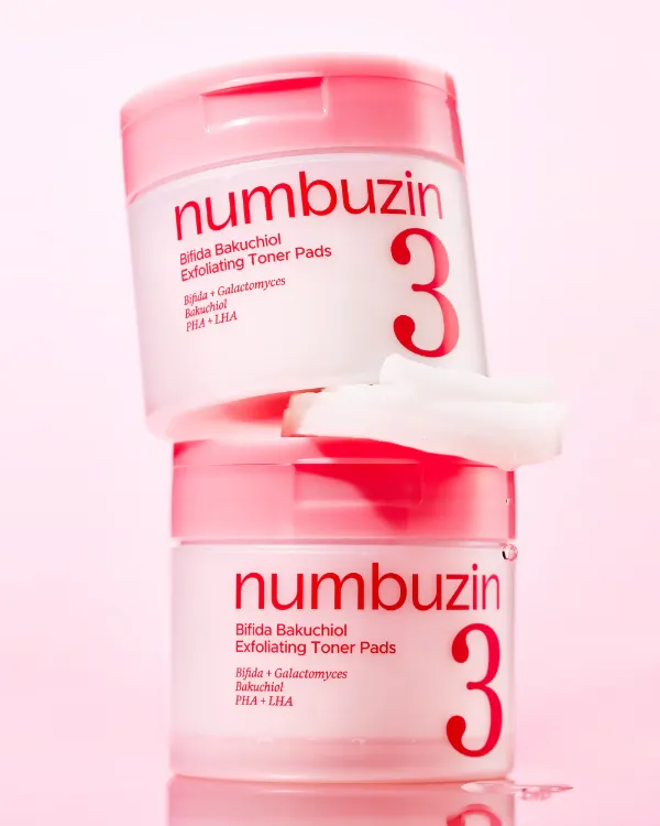 صورة NUMBUZIN NO.3 BIFIDA BAKUCHIOL EXFOLIATING TONER PADS 190ML (70PADS)