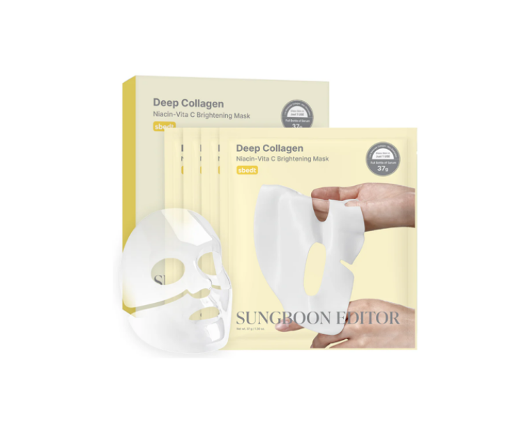 Picture of SUNGBOON EDITOR DEEP COLLAGEN NIACIN VITA C BRIGHTENING MASK 37G*4EA