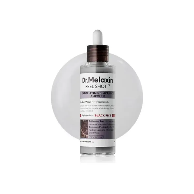 Picture of Dr.MELAXIN PEEL SHOT EXFOLIATING BLACK RICE AMPOULE 80ML