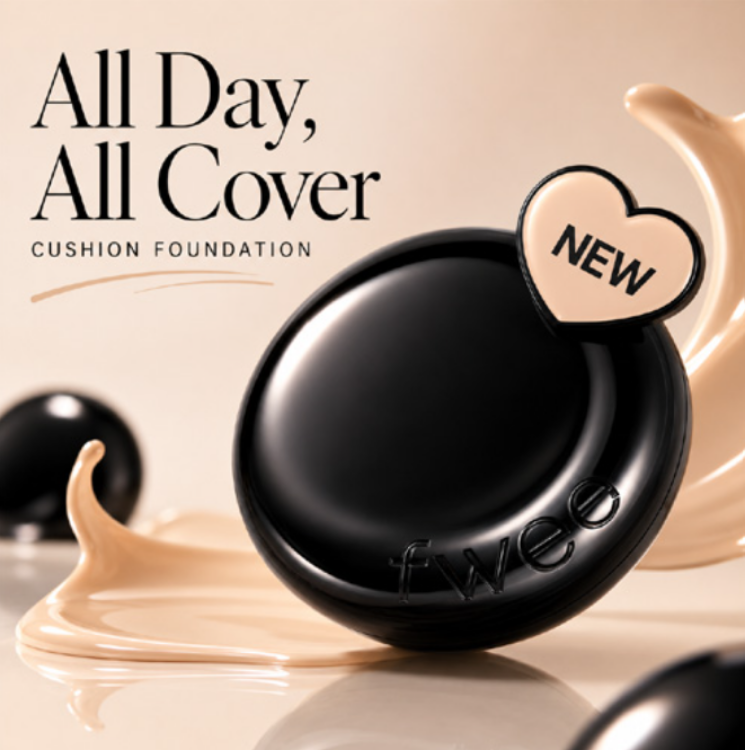 صورة FWEE fwee ALL-DAY COVER BLACK CUSHION (5 Shades)