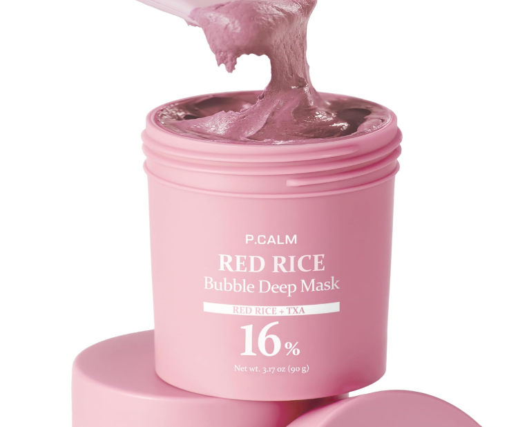 Picture of P.CALM RED RICE BUBBLE DEEP MASK 90G